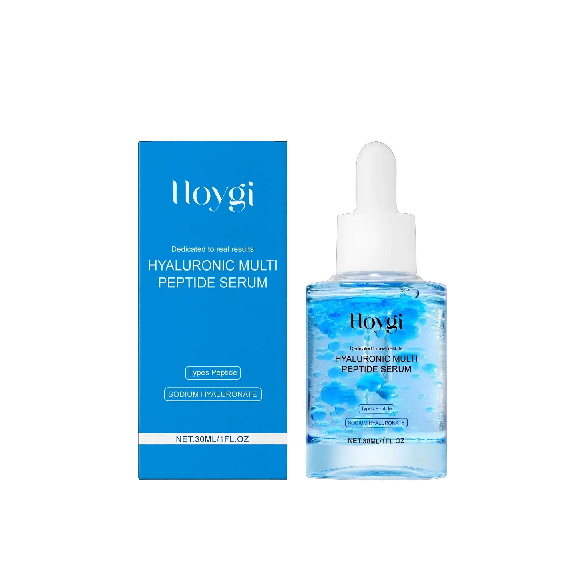 30ml Hyaluronic Multi Peptide Serum facial liquid in a clear bottle