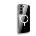 Transparent magnetic phone case for Samsung Galaxy smartphones with MagSafe charging compatibility
