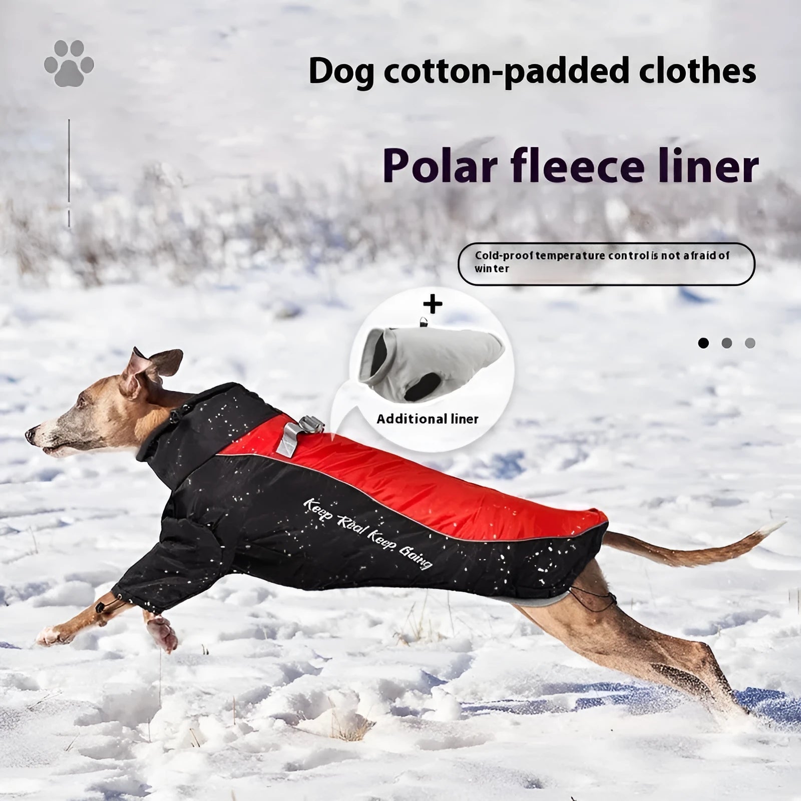 Polar fleece liner dog warm clothing pet jacket for cats and dogs, polyester, available in multiple colours and sizes