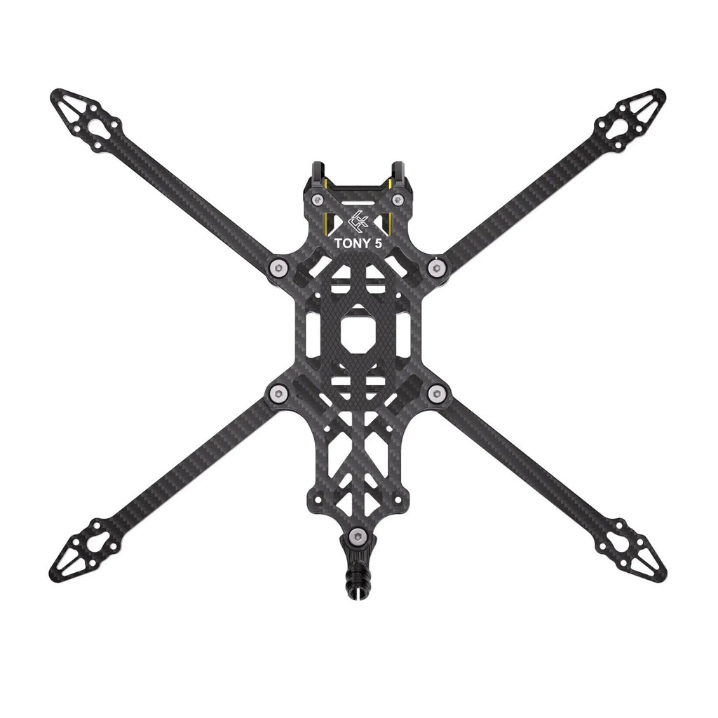 FlyFishnRC Tony 5 Sub250 FPV freestyle carbon frame in black with 4mm arms and 215mm wheelbase
