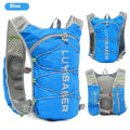 Multifunctional nylon running backpack with safety reflective elements in a solid colour, under 20L capacity for hiking and cycling