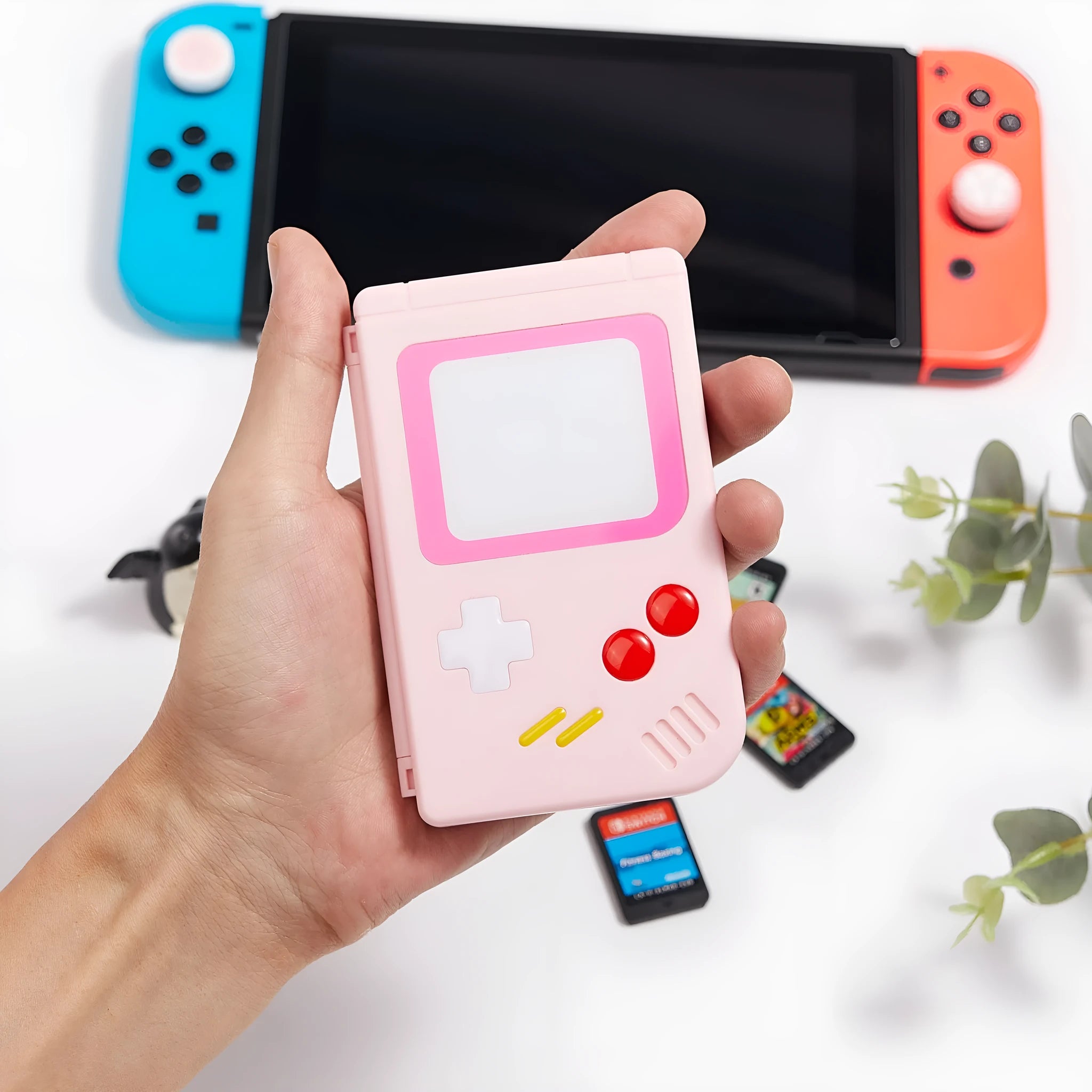 Nintendo Switch game card storage box in blue colour with pocket-sized design