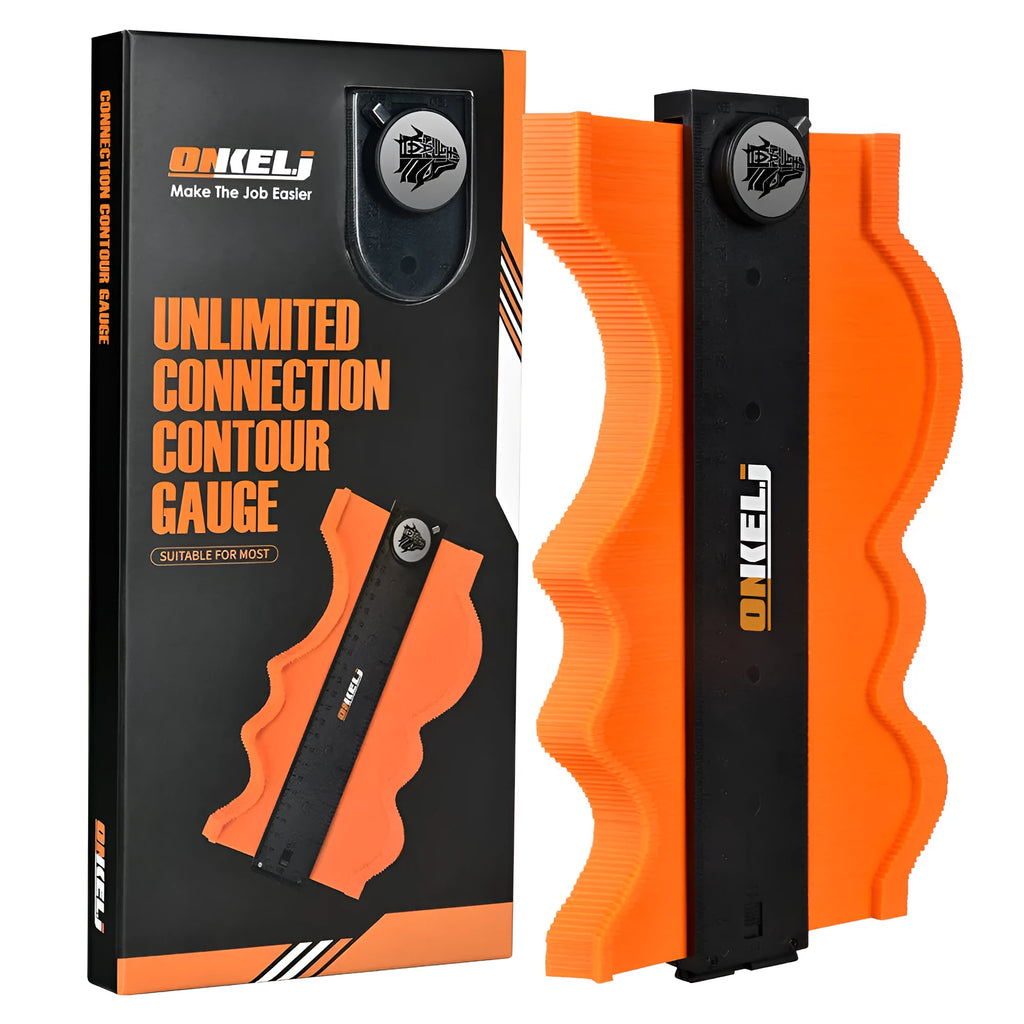 10-inch contour gauge with infinite stitching and locking mechanism for profile transfer tasks