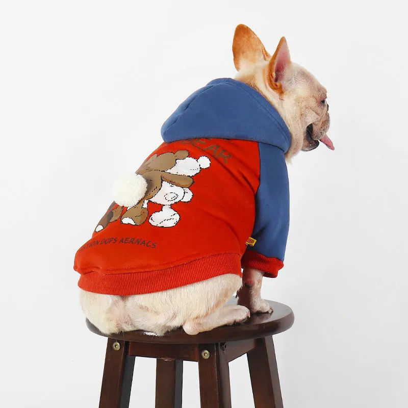 Red cotton pet coat for small and medium dogs sizes L to 4XL