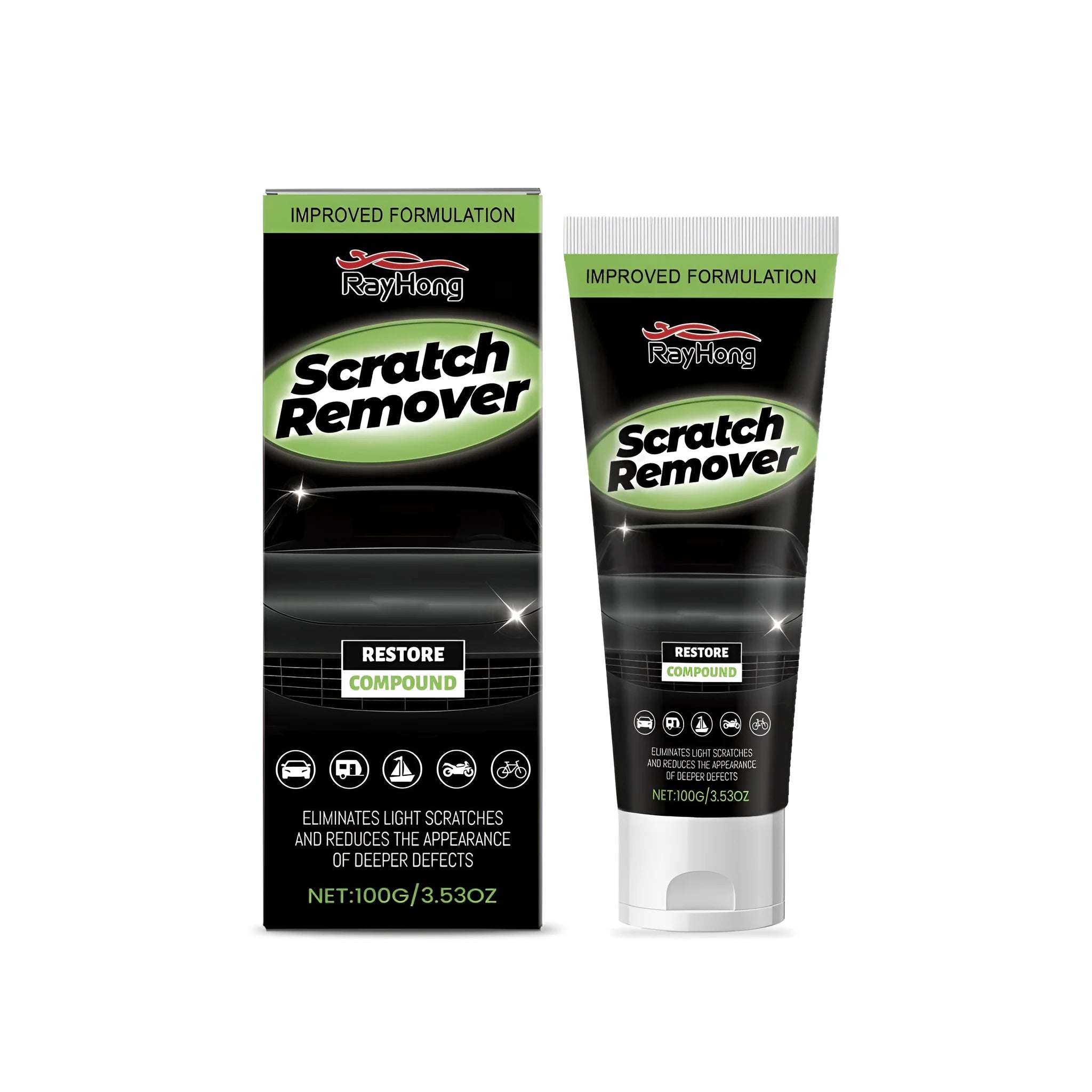 Automobile paint scratch nursing paste in 100g tub for car surface care