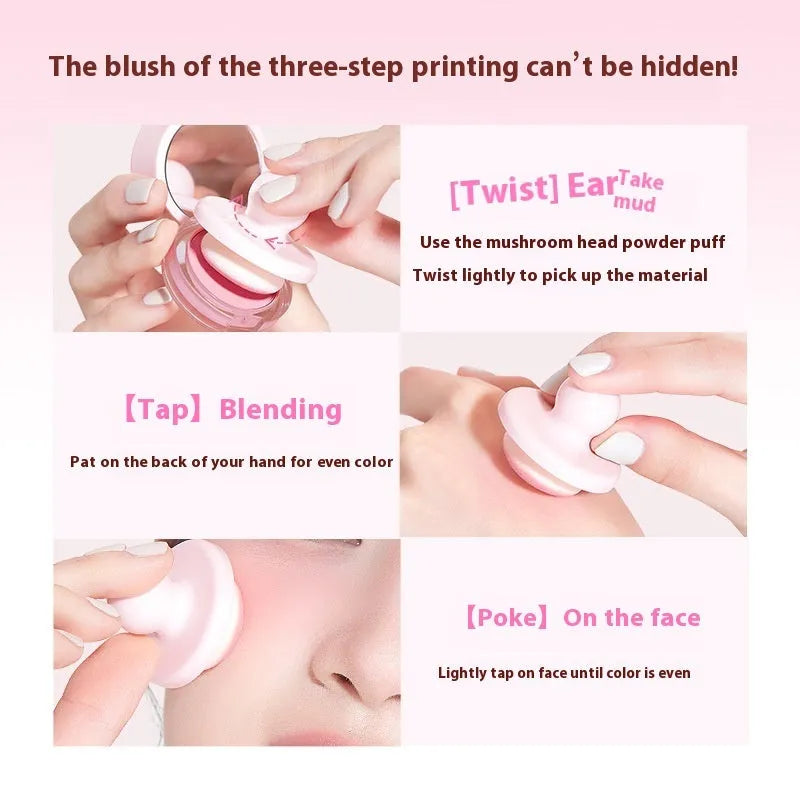 Blush mud swelling contractive colour shimmer powder compact in one of four nude shades.