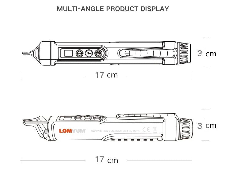 Intelligent Checkpoint test pencil with sensor tip for non-contact voltage detection