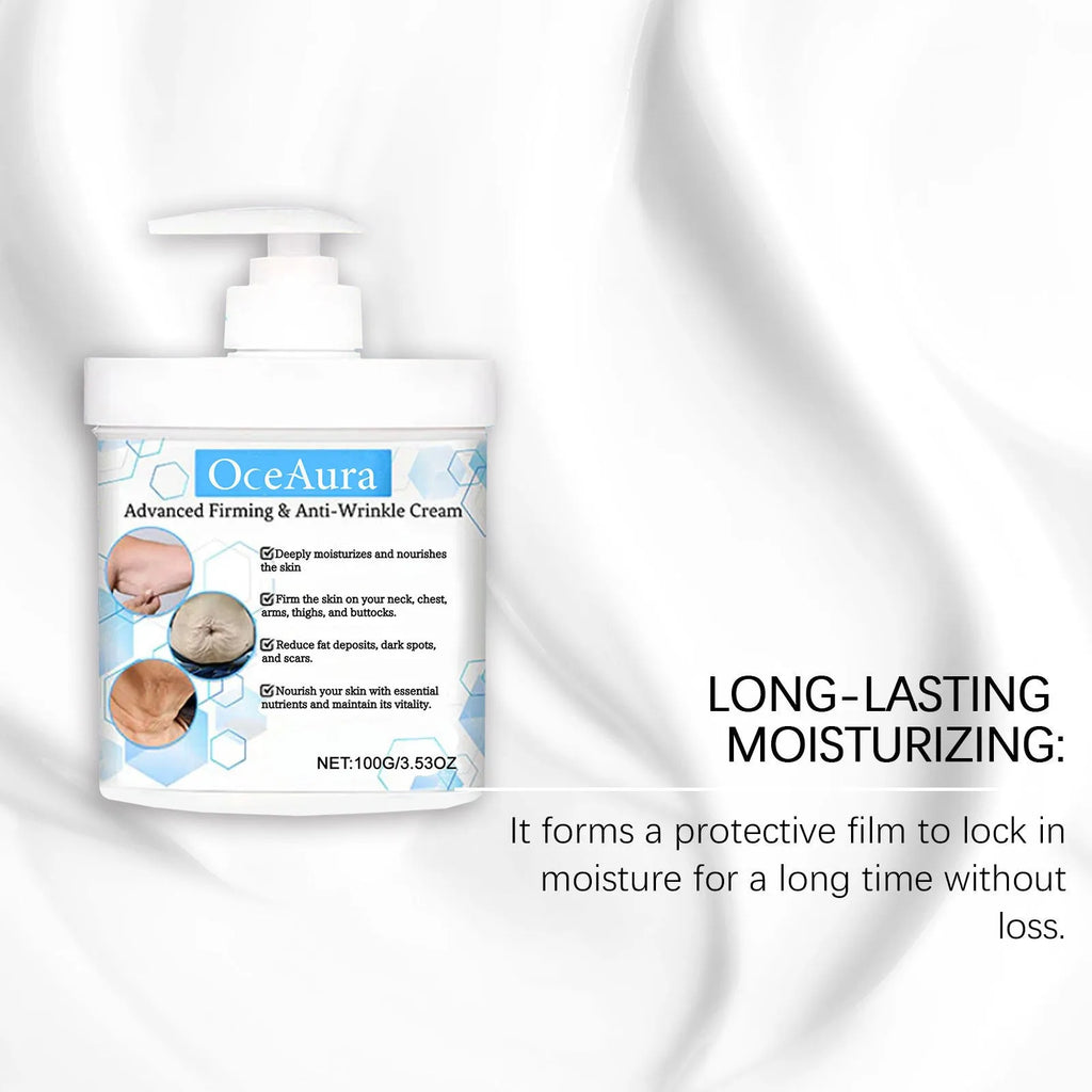 100g gentle moisturizing body cream with glycerin and hyaluronic acid in a white tub