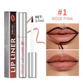 Matte finish pointed toe tear and pull lip liner pencil in Rose Pink colour with cap on