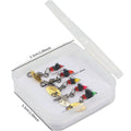 Five bionic fishing hooks with spinning sequins in multicolour mosquito and fly patterns
