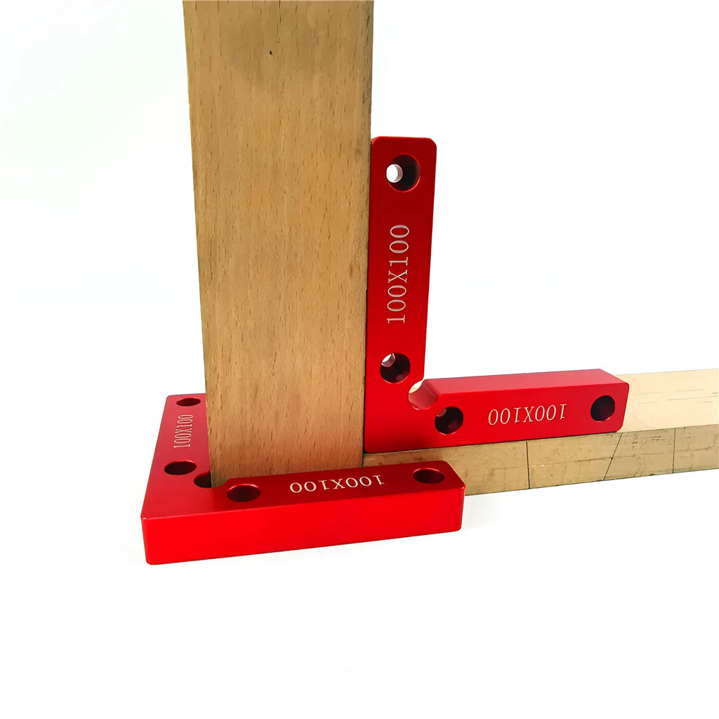 Aluminium alloy woodworking right angle positioning block with scale markings