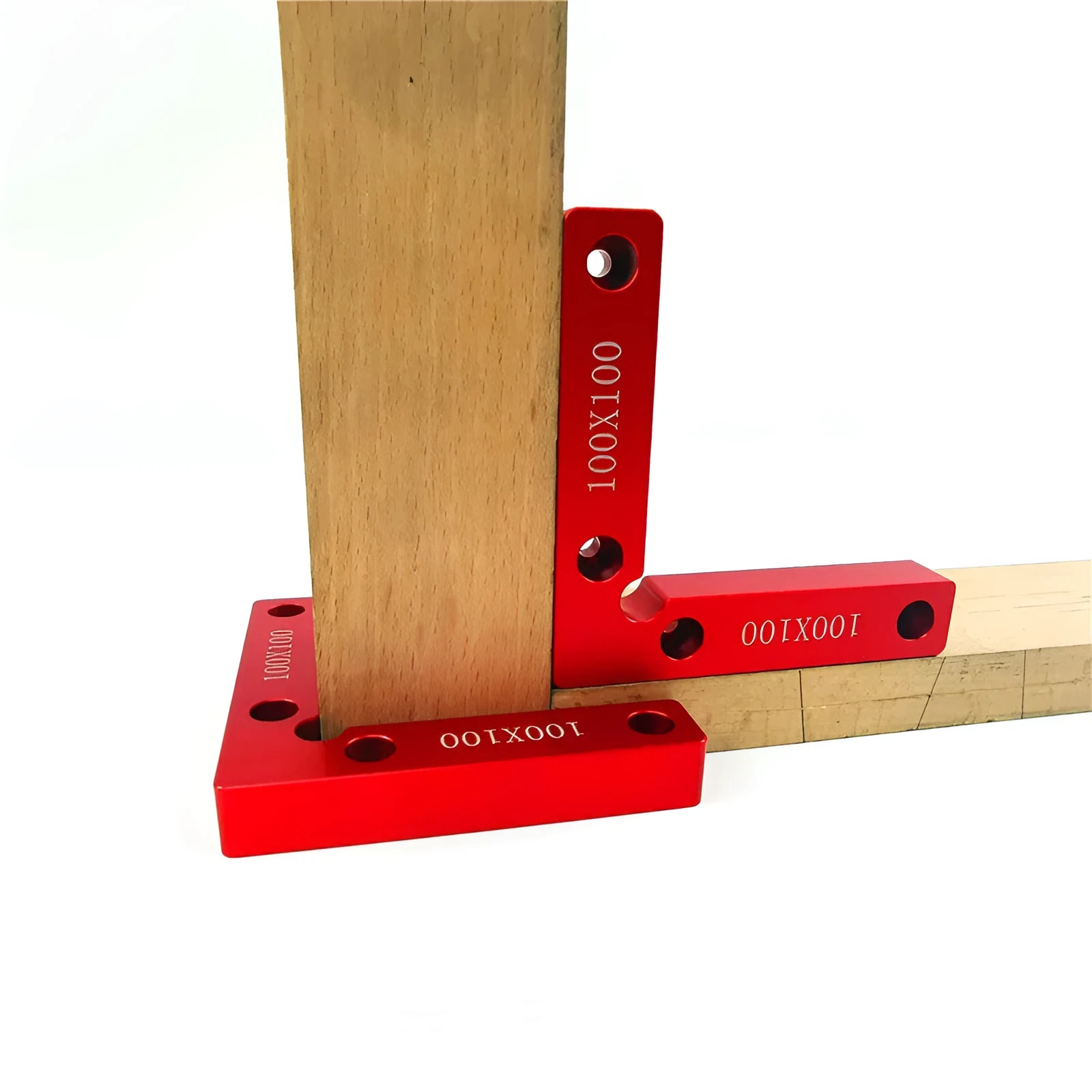 Aluminium alloy woodworking right angle positioning block with scale markings