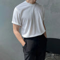 Men's slim fit cotton half sleeve T-shirt in solid black or white colours