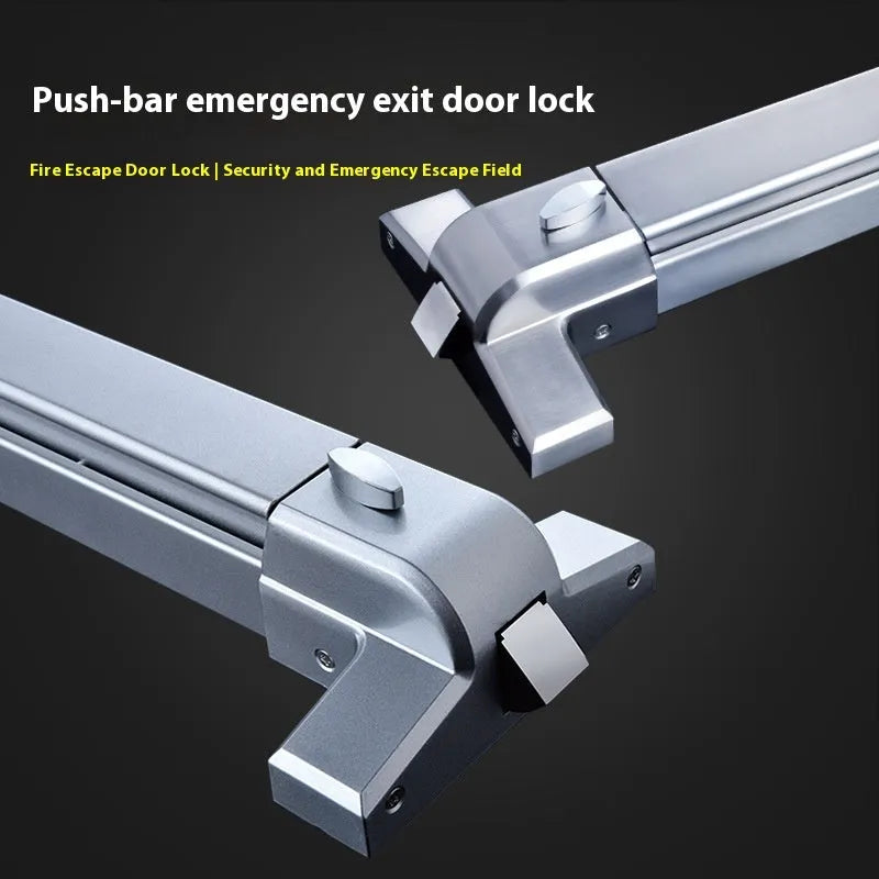 Stainless steel fireproof door push lock with external handle for 65cm baked paint single door