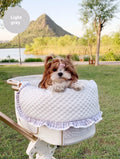 Pet stroller cotton anti-dirty towel, cushion, and pillow set in floral pattern