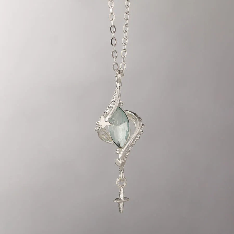 Hollow out creative pendant necklace with alloy cross chain adjustable 41-50cm electroplated finish unisex