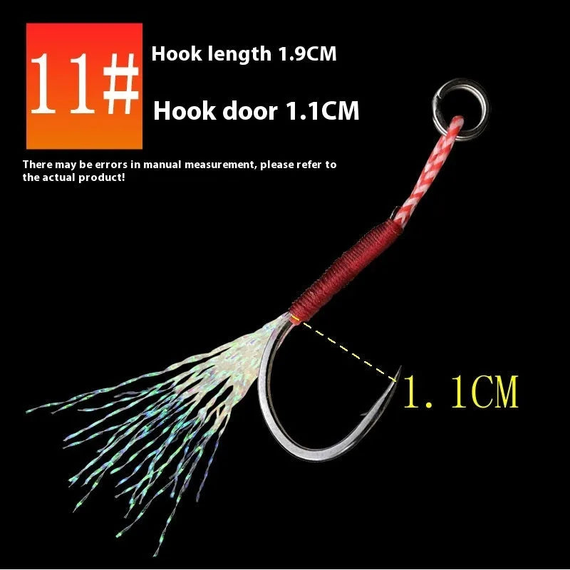Bright wire iron plate single fishing hook for boat and sea fishing rigs, sizes No.9 to No.14