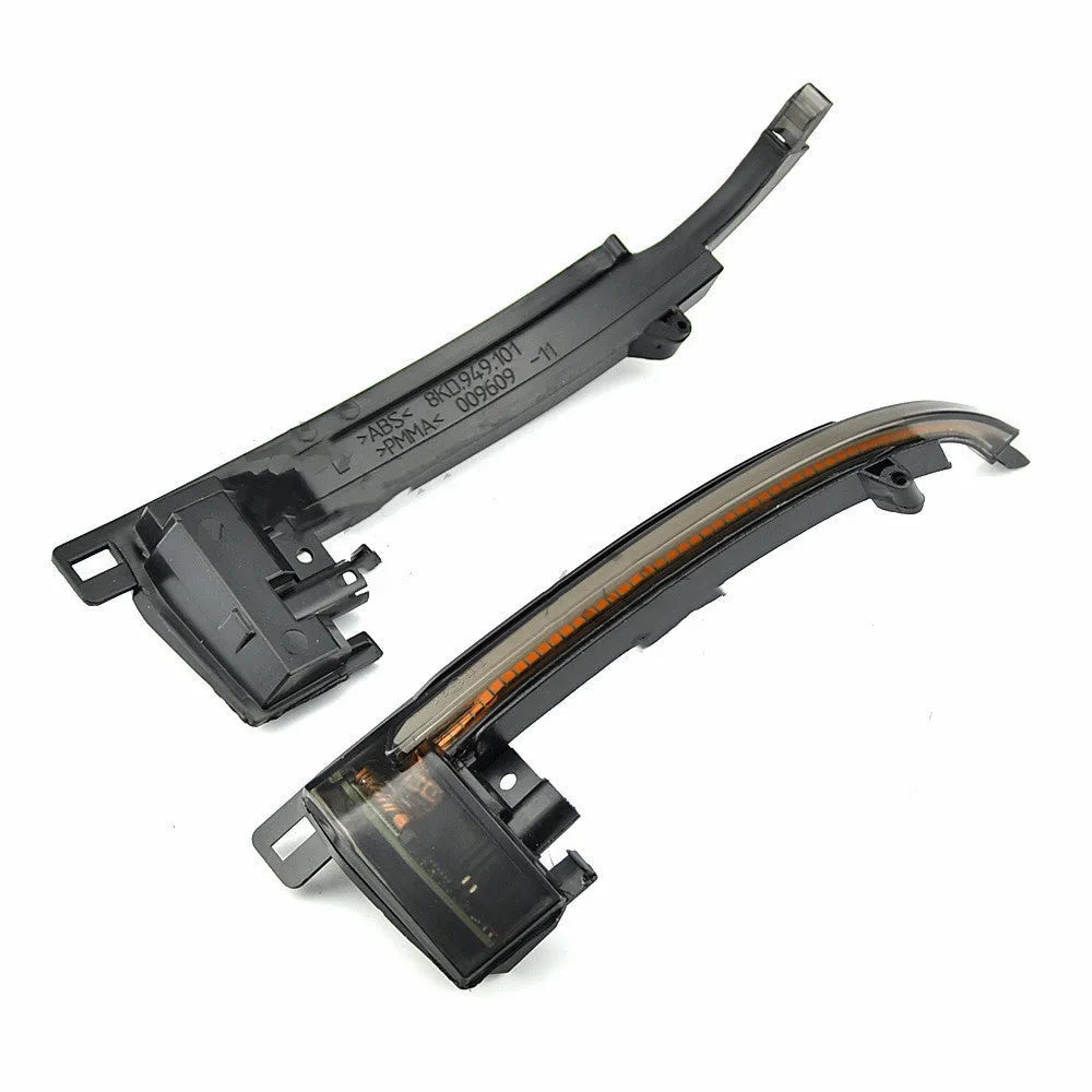 Dynamic LED mirror turn signal indicator for Audi B8 and B8.5 models in black or white finish