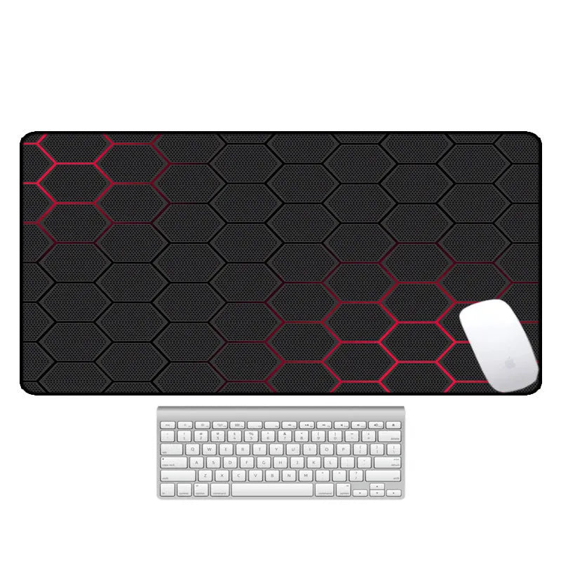 Large non-slip rubber desk mat with thermal transfer pattern in multiple size options