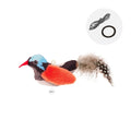 Simulation bird cat plush toy in colourful bird design, made from soft plush material for kitten play