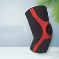Silicone sports kneecap for running and climbing in red colour with non-slip design
