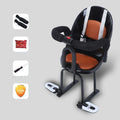 Children's battery scooter front safety seat with high carbon steel frame in black, red, or white colours