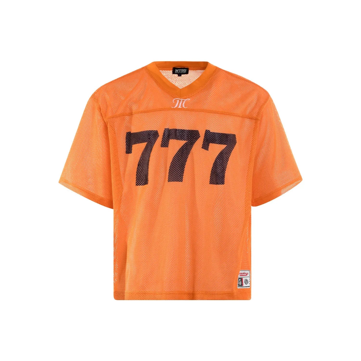 Men's retro street loose t-shirt in black white purple orange colours showing loose fit design