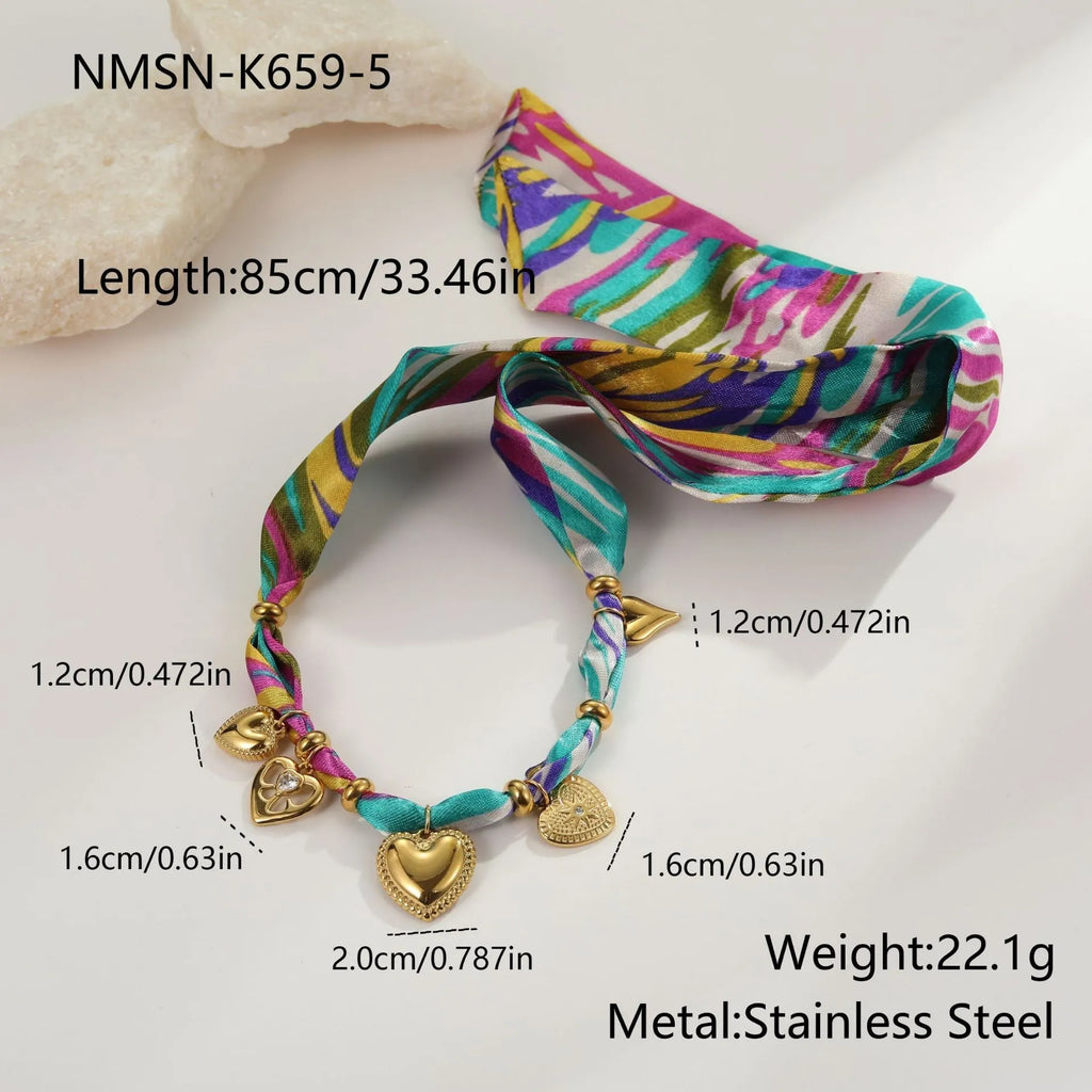 Women's stainless steel geometric pendant necklace and bracelet set with 18K plating