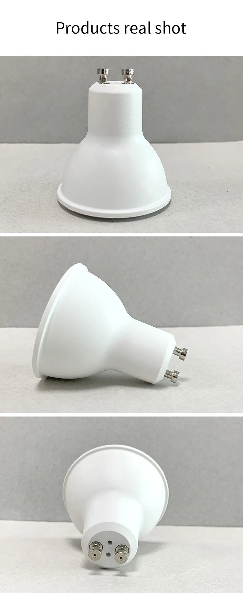Wi-Fi smart RGBCCT GU10 LED spotlight bulb with compact 50mm diameter housing