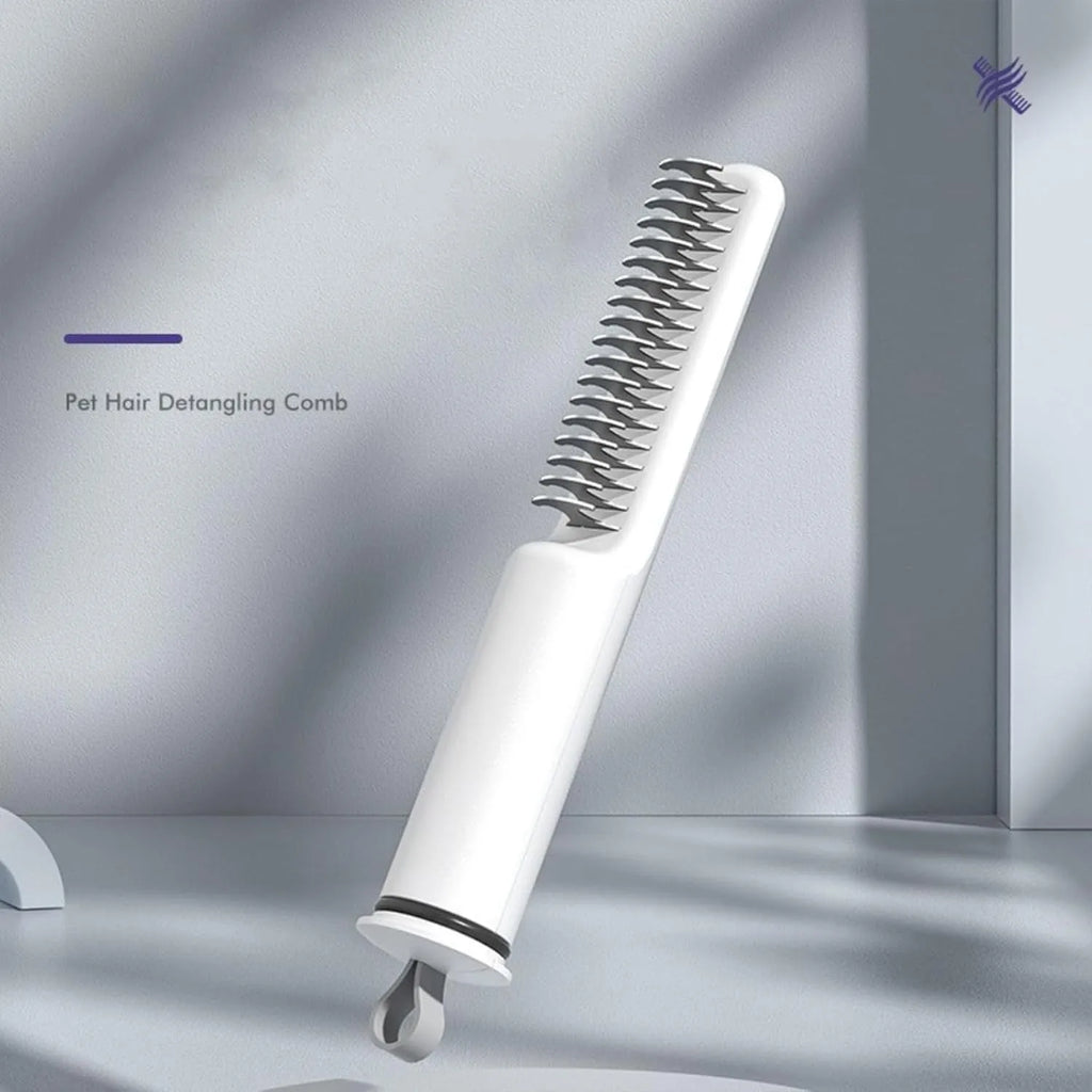 Stainless steel pet dematting comb grooming brush with comfortable handle