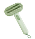 Large light grey pet grooming comb for cats and dogs with a one-click shaver and knot untier function.