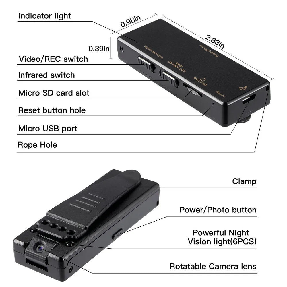 Black 1080p HD security camera with adjustable mount showing night vision capability