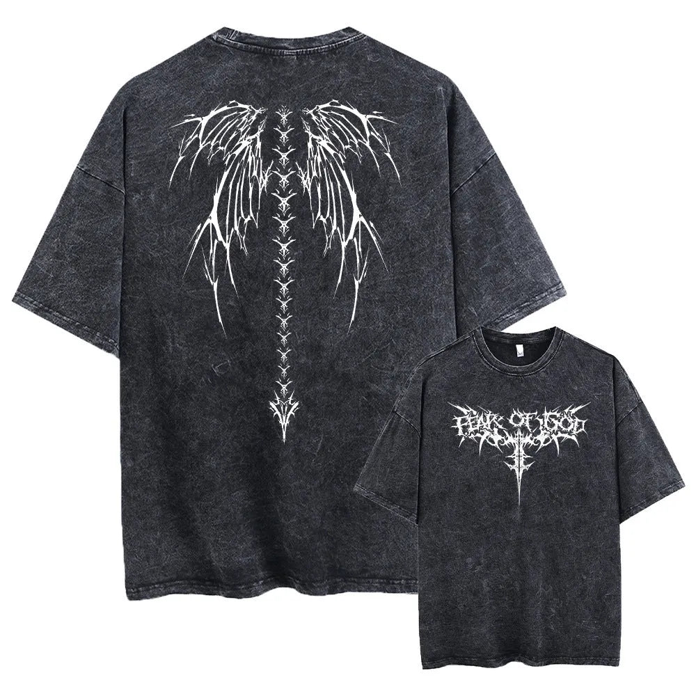 Men's oversized loose fit cotton t-shirt in a solid colour with drop shoulder short sleeves.
