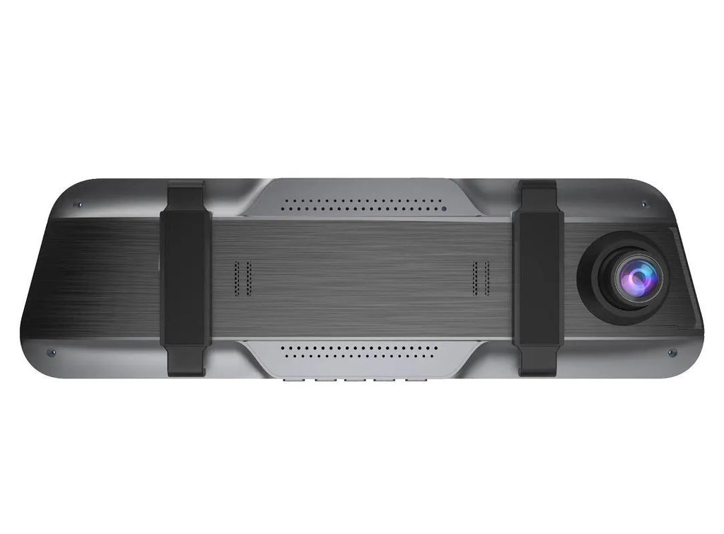 10-inch full screen touch driving recorder rearview mirror in black with 170 degree wide angle lens