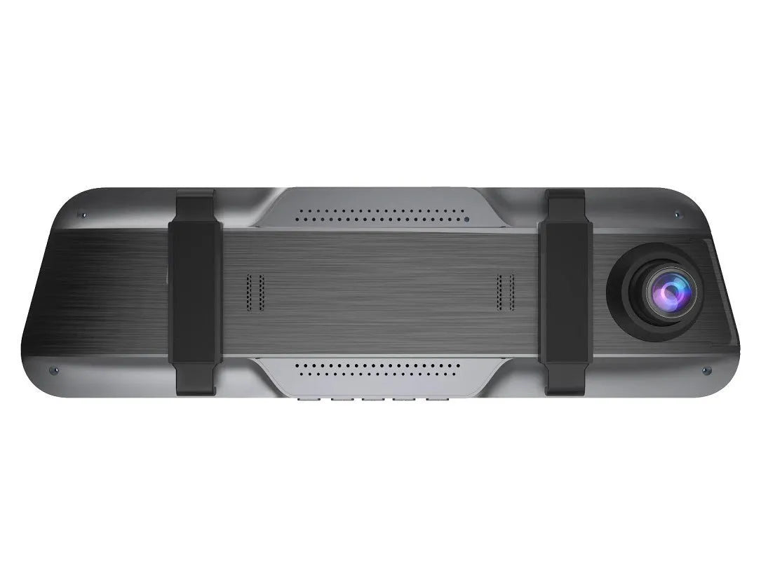 10-inch full screen touch driving recorder rearview mirror in black with 170 degree wide angle lens