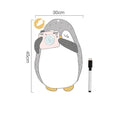 Nordic style penguin refrigerator message board with soft magnet backing, size 45cm x 30cm