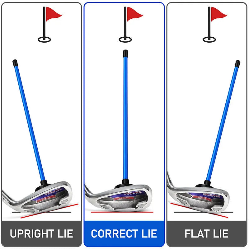 Aluminium alloy magnetic golf swing alignment trainer tool in blue or red colour