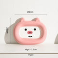Ceramic animal-shaped cat bowl in a colourful design for pet feeding