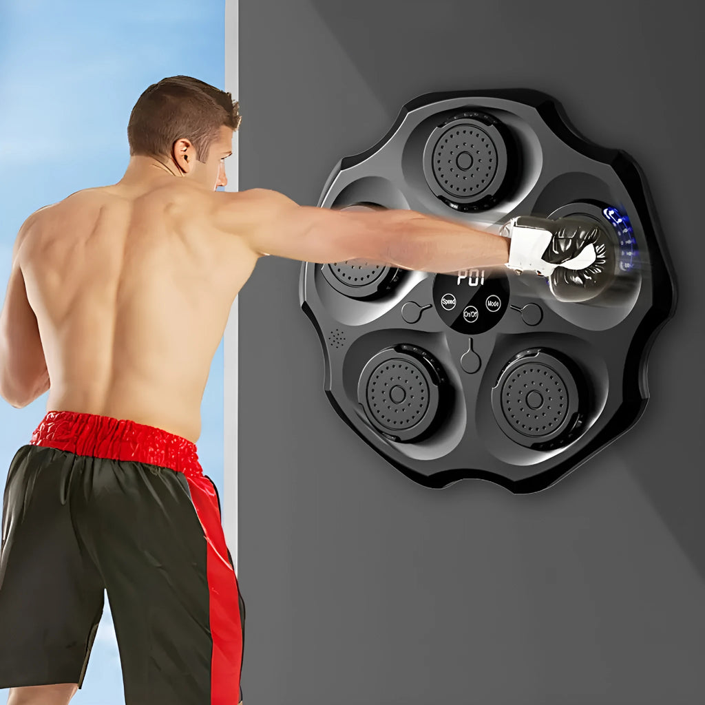 Hanging Bluetooth music boxing wall target with intelligent rhythm recognition in black colour