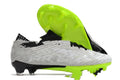 Men's waterproof knitted football shoes with air cushion and FG studs on rubber outsole