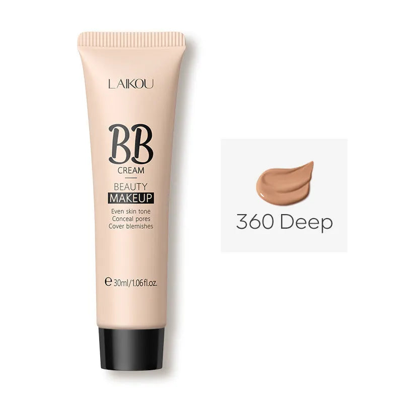 30ml tube of BB cream makeup in nine shades from ivory white to brown