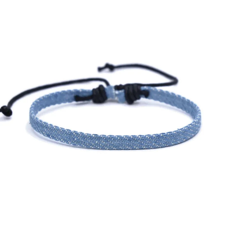 National style denim fabric bracelet strap for travel memorial occasions