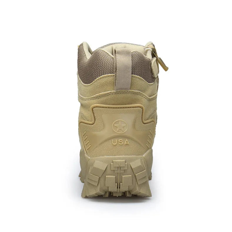 US Army Delta Tactical Boots for men in black and sand colour with rubber non-slip sole
