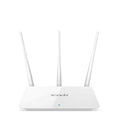 White US-style dual-band wireless router for 2.4GHz and 5GHz broadband networks.
