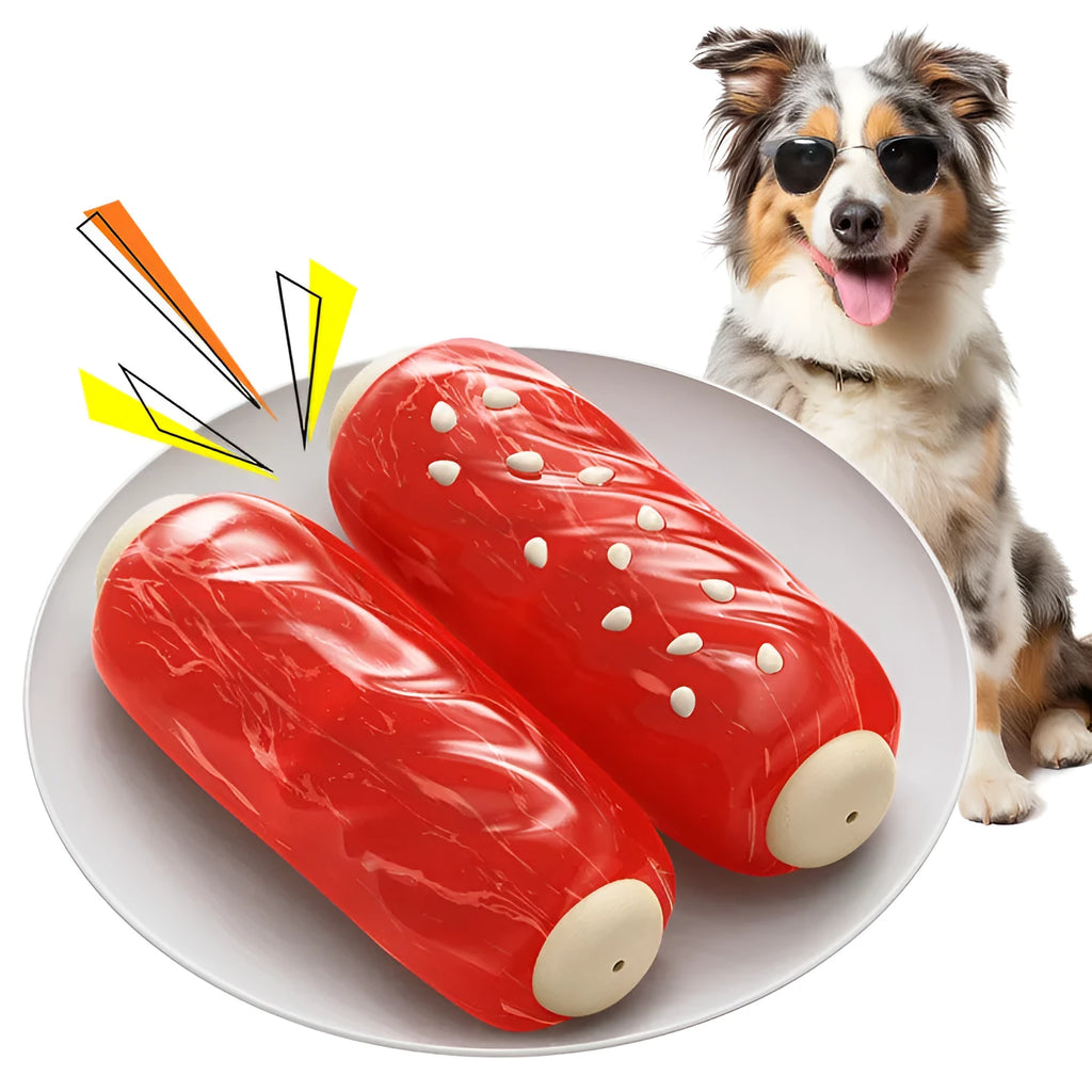 Primary colour glue toothbrush dog chew toy with snack molar rod