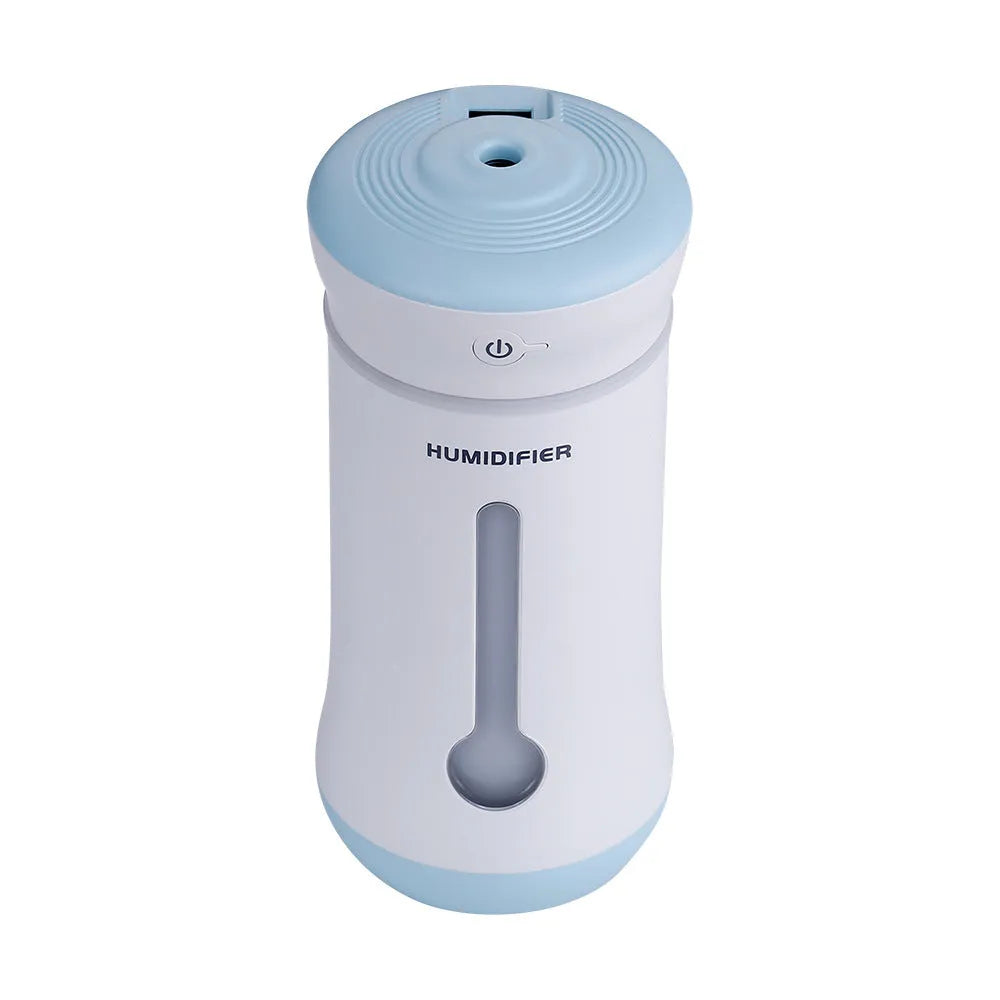 Creative air purifier car humidifier with 300ml tank, USB DC5V, 7.6x7.6x17cm, pink colour