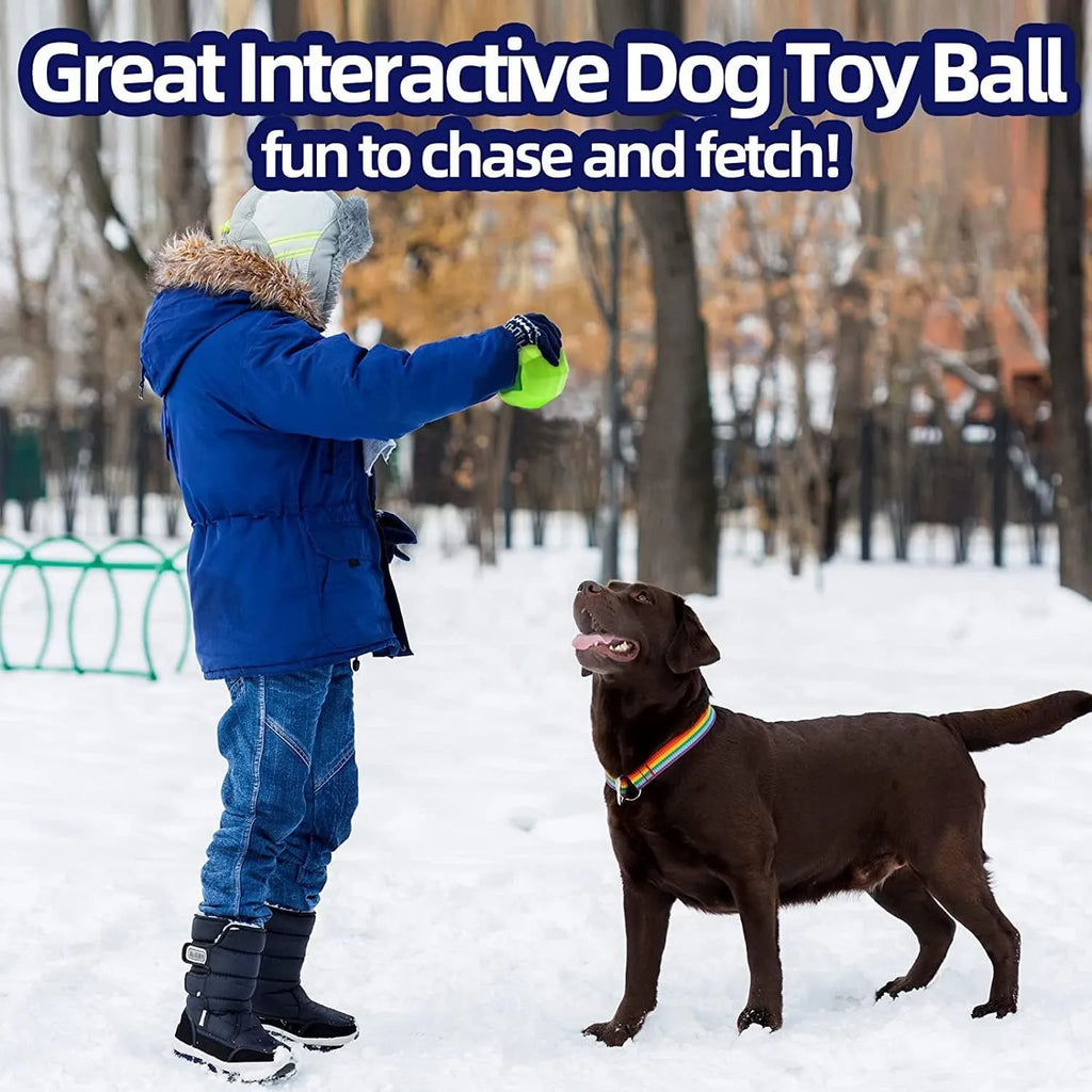 Green natural rubber squeaky dog chew toy for large breed dogs.