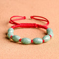 Jade As Right As Rain bracelet natural stone dark green men's 9 beads national style unisex with certificate