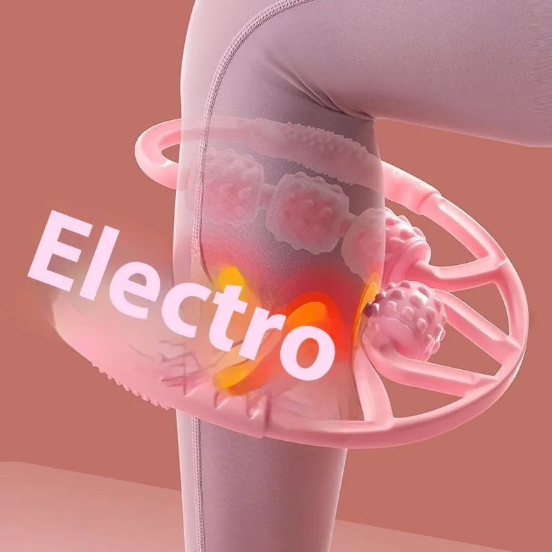 Leg massage roller clip with multiple wheels for pressure point stimulation in various colour options
