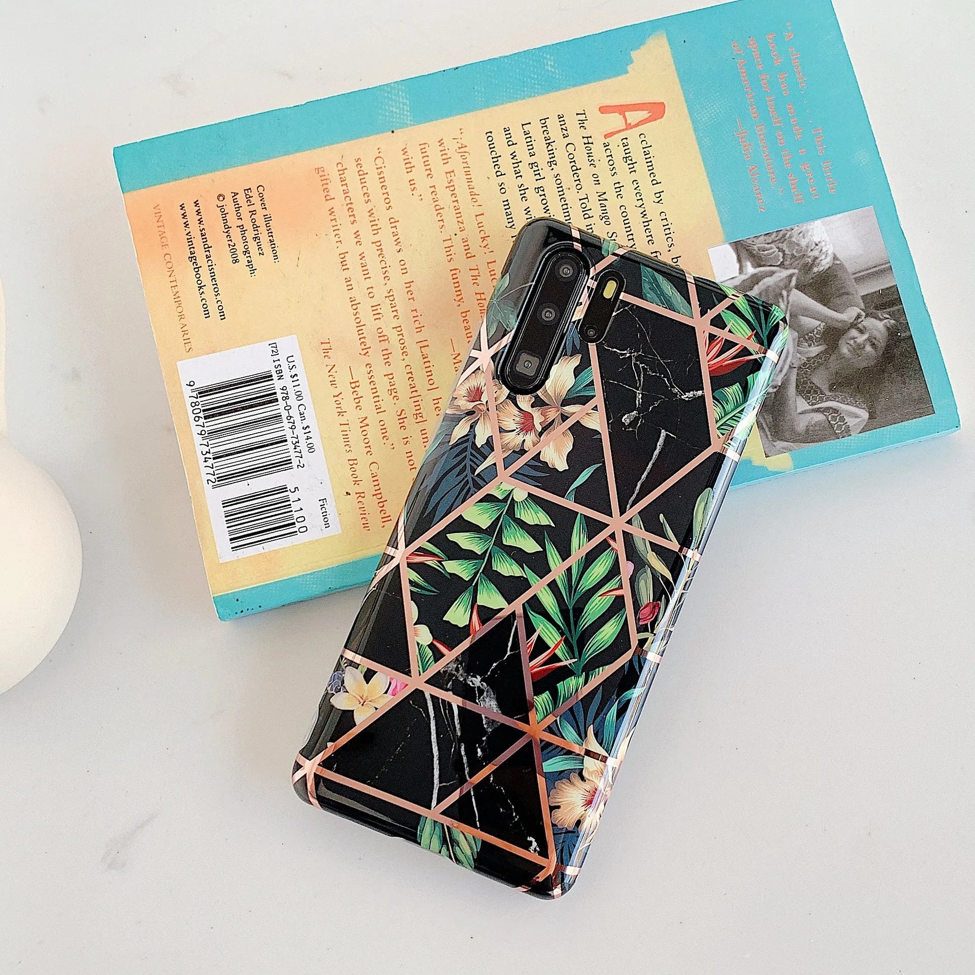 Floral lattice TPU PC phone case back cover for Huawei Mate30 Pro in PH1 colour with European American style pattern